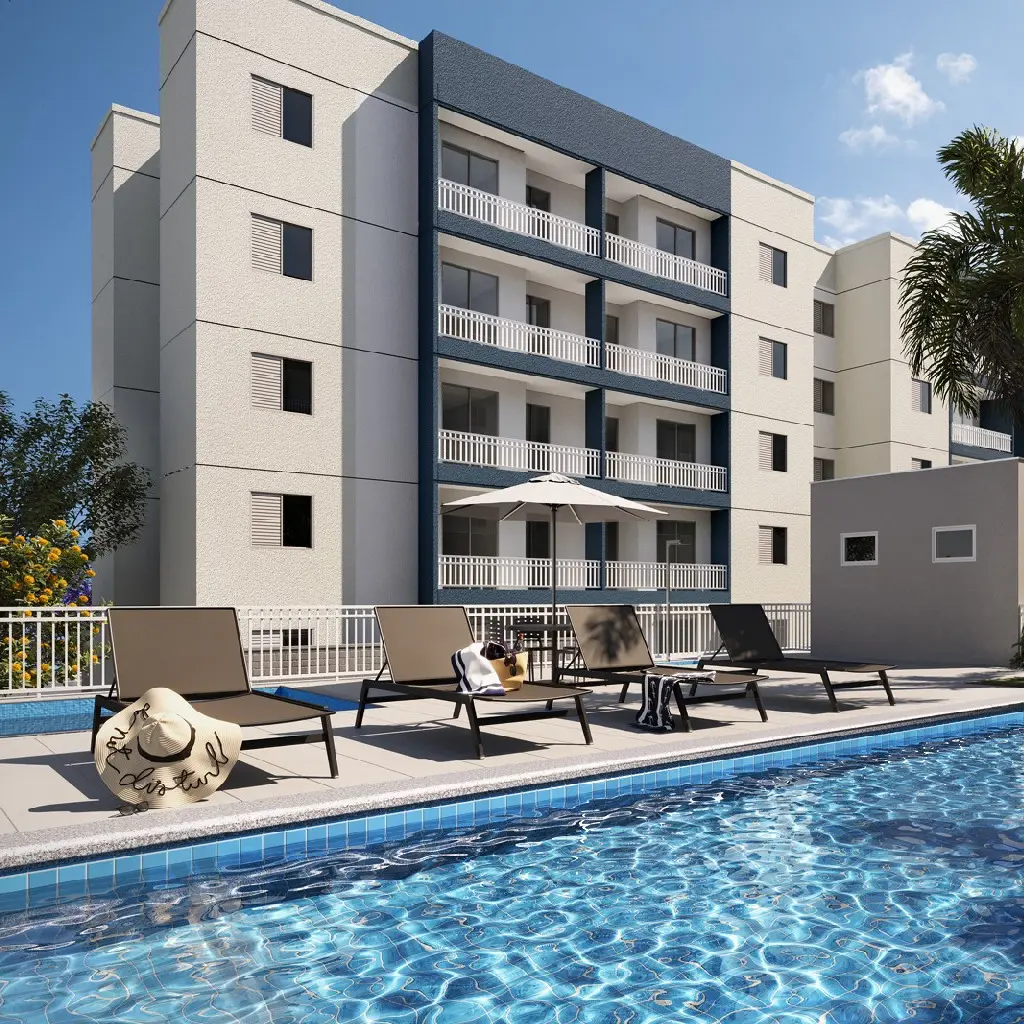 O que fazer em Ribeirão Preto? Lazer e diversão na região! Piscina do Village Novus, empreendimento da Direcional em Ribeirão Preto/SP
