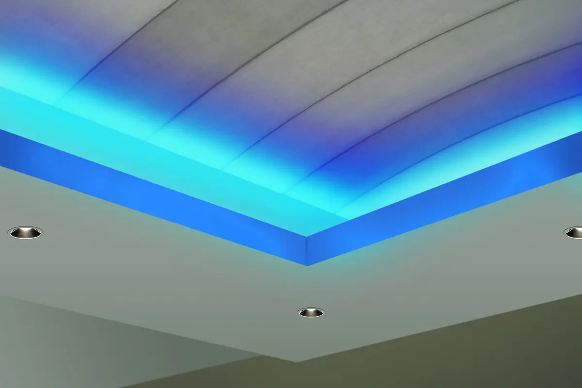 Luz colorida para quarto.