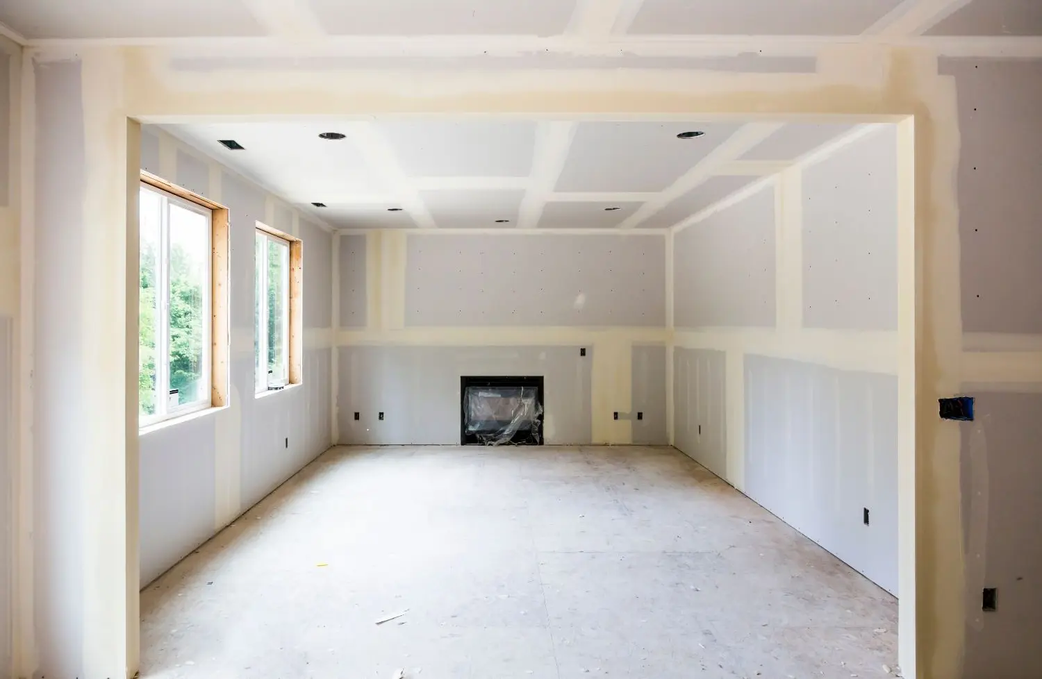 Drywall: conheça as características e cuidados com o material parte de imóvel com drywall nas paredes.