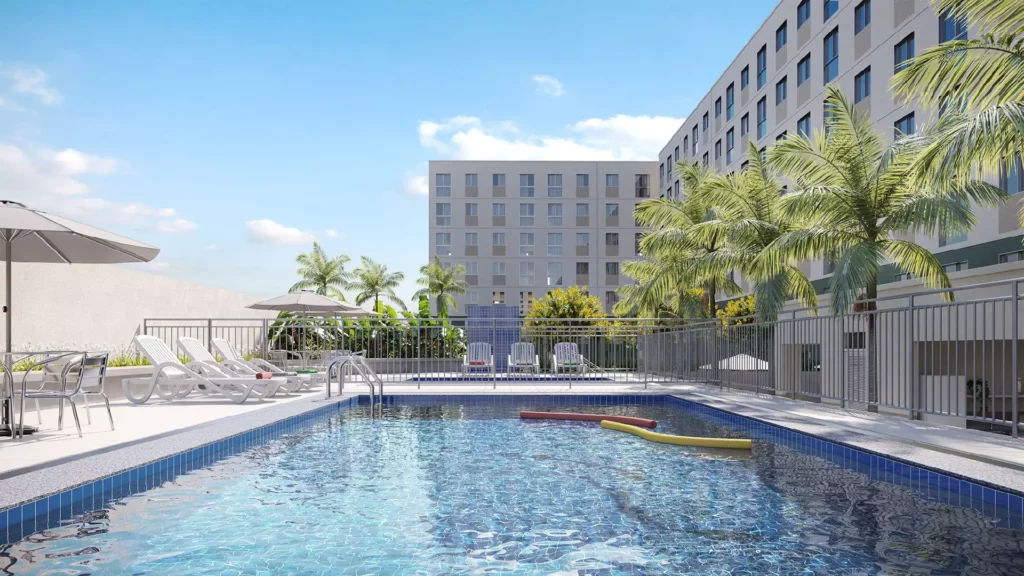 Subsídio do Minha Casa, Minha Vida 2025 Piscina do Recanto dos Sabiás, empreendimento da Direcional no Recanto das Emas/DF
subsídio