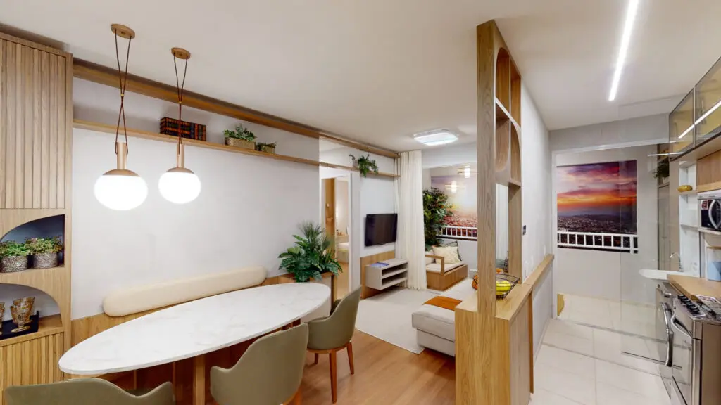 Morar em Belo Horizonte: Conheça regiões mais valorizadas Apartamento decorado do Morada Vistas do Horizonte, empreendimento da Direcional em Floramar, Belo Horizonte/MG