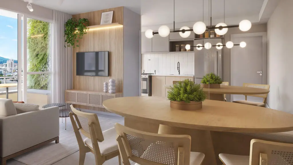 living do empreendimento da Direcional em São Paulo